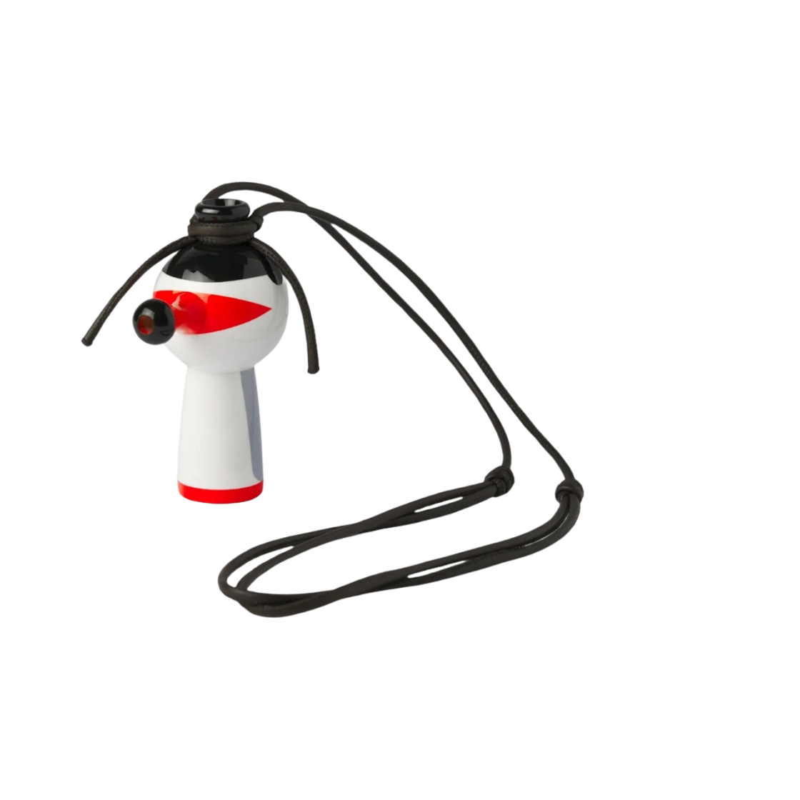 AC1078-BO0004-150 Lemaire Ash Wood Tern Bird Call Necklace Black Grey