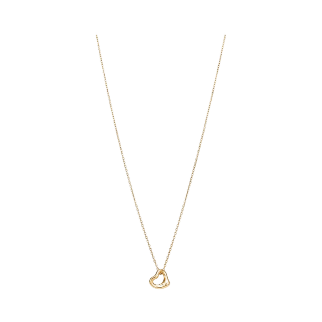 60957401 Tiffany & Co. Elsa Peretti Open Heart Pendant 7mm Yellow Gold - 대표 이미지 #1