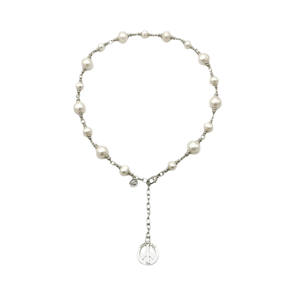 프리카 피스 펄스 넥클리스 실버