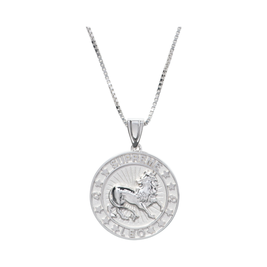슈프림 x 제이콥 앤 코 스털링 실버 조디악 펜던트 실버 레오 - 24FW(Supreme x Jacob & Co. Sterling Silver Zodiac Pendant Silver Leo - 24FW)