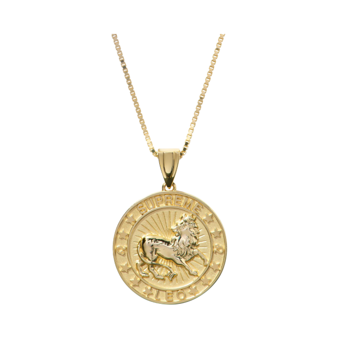 슈프림 x 제이콥 앤 코 14K 골드 조디악 펜던트 골드 레오 - 24FW(Supreme x Jacob & Co. 14K Gold Zodiac Pendant Gold Leo - 24FW)