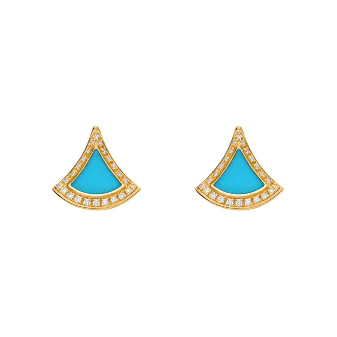 불가리 디바스 드림 이어링 옐로우 골드 터콰이즈 다이아몬드(Bulgari Divas Dream Earrings Yellow Gold Turquoise Diamond)