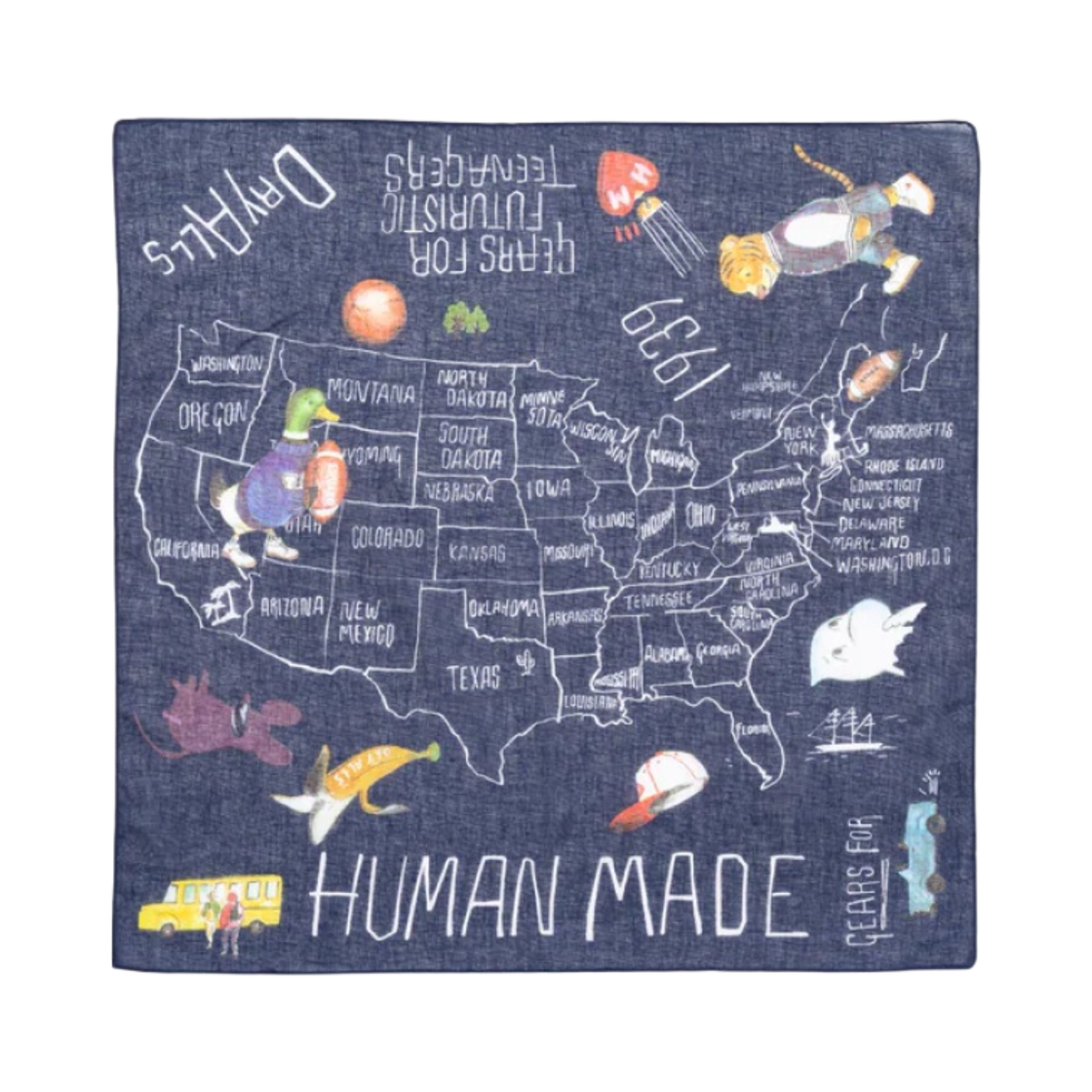 휴먼 메이드 반다나 네이비(Human Made Bandana Navy) - 1