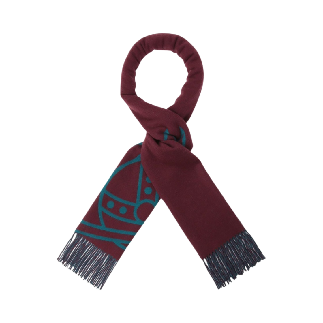 비비안 웨스트우드 리버시블 울 머플러 다크 레드(Vivienne Westwood Reversible Wool Muffler Dark Red) - 2