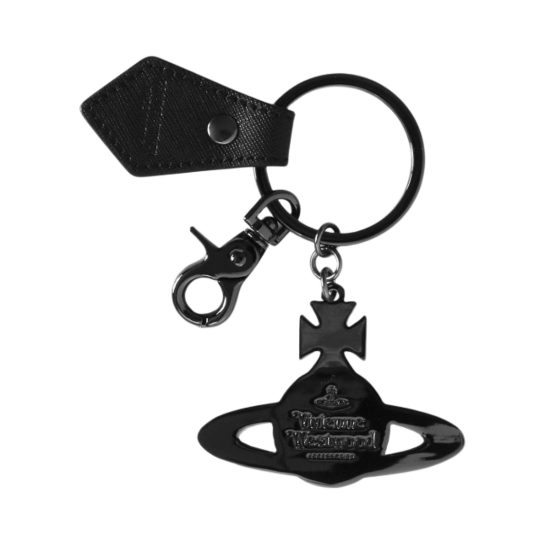 비비안 웨스트우드 사피아노 해머드 오브 키링 건메탈 블랙(Vivienne Westwood Saffiano Hammered Orb Keyring Gunmetal Black) - 2