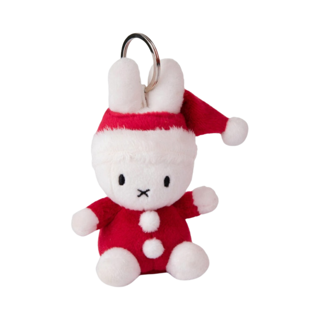 미피 x 본 톤 토이 산타 키체인 레드 화이트(Miffy x Bon Ton Toys Santa Keychain Red White)