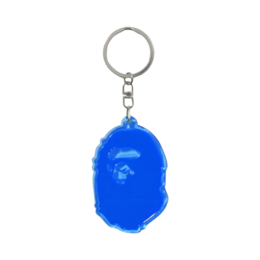 - BAPE Ape Head Reflective Keychain Blue