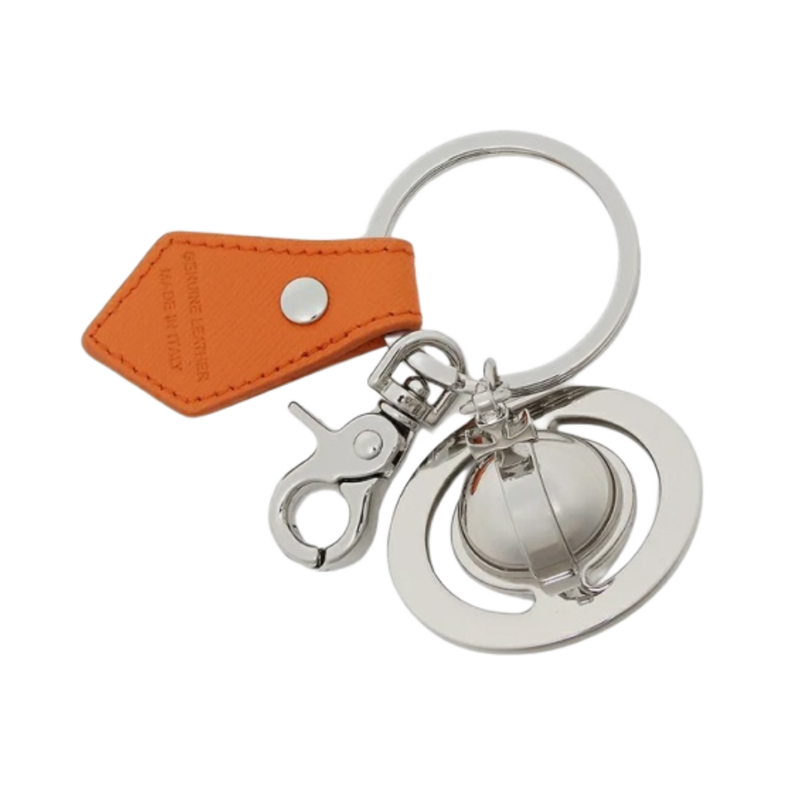 비비안 웨스트우드 사피아노 3D 오브 키링 실버 오렌지(Vivienne Westwood Saffiano 3D Orb Keyring Silver Orange) - 2