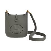 Hermes Evelyne 16 Amazone Bag Clemence & Gold Gris Meyer