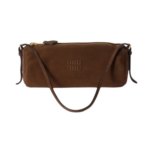 5NE851-ACSS-F0324 Miu Miu Suede Pouch Cocoa Brown