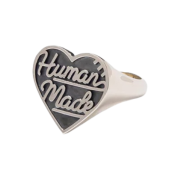 Human Made Heart Silver Ring Black
