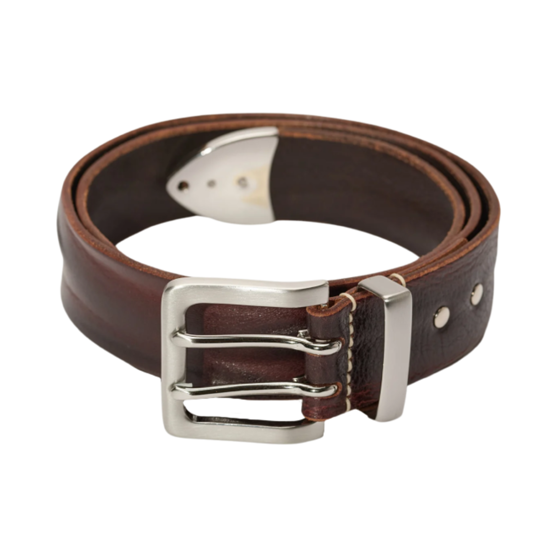 아워레가시 더블 텅 벨트 레더 글레이즈드 마호가니(Our Legacy Double Tongue Belt Leather Glazed Mahogany)