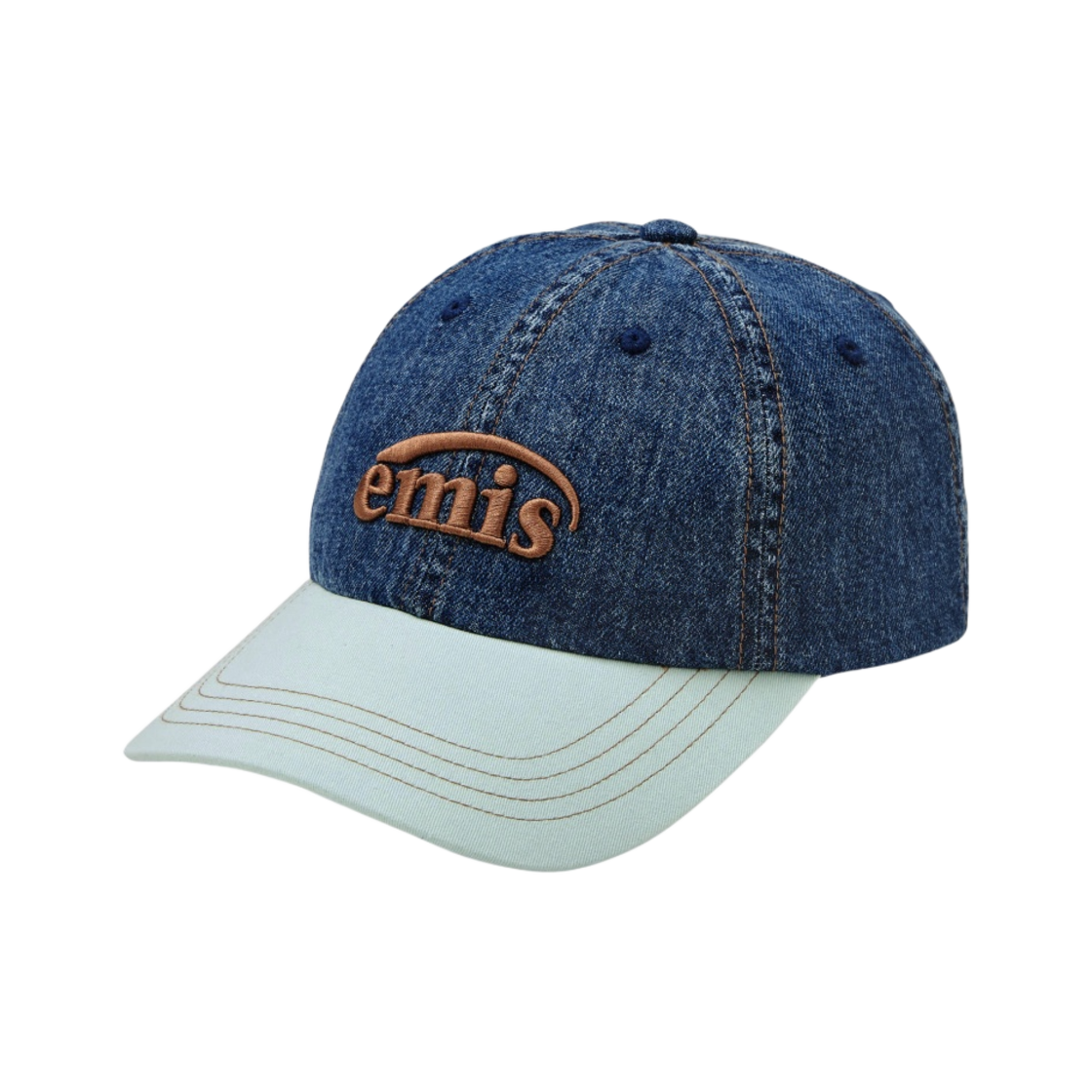 이미스 워시드 데님 볼캡 블루 민트(Emis Washed Denim Ball Cap Blue Mint) - 2
