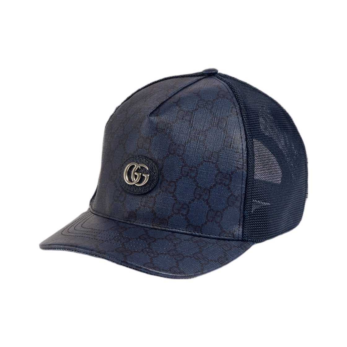 구찌 GG 슈프림 베이스볼 햇 블루 다크 블루(Gucci GG Supreme Baseball Hat Blue Dark Blue) - 1