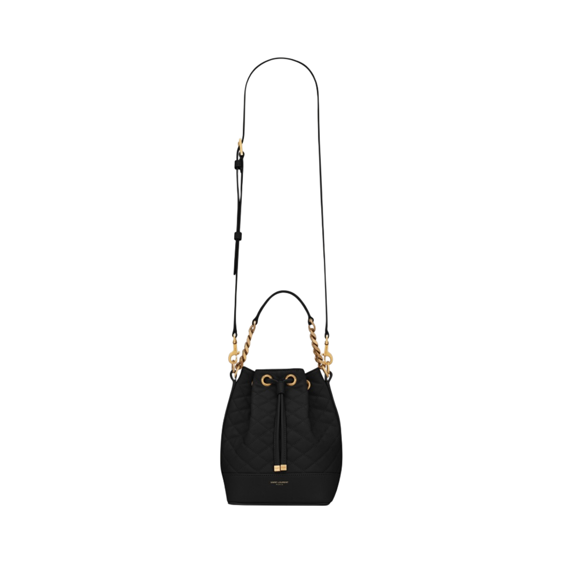 생로랑 퀼티드 램스킨 엠마뉴엘 스몰 버킷백 블랙(Saint Laurent Emmanuelle Small Bucket Bag in Quilted Lambskin Black) - 1