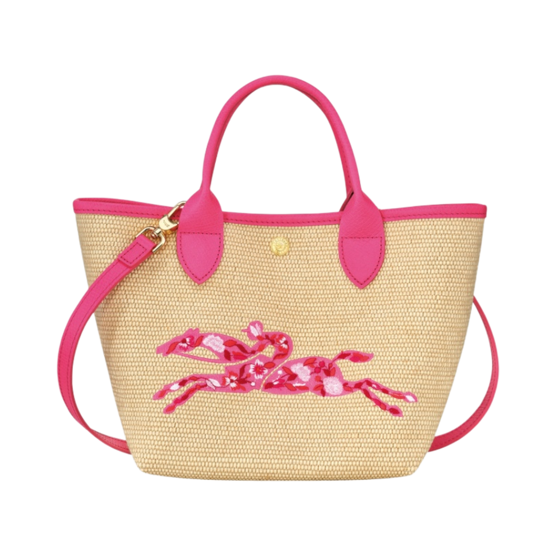 롱샴 르 파니에 플리아쥬 스몰 베스킷백 S 푸시아(Longchamp Le Panier Pliage Basket Bag S Fuchsia) - 1