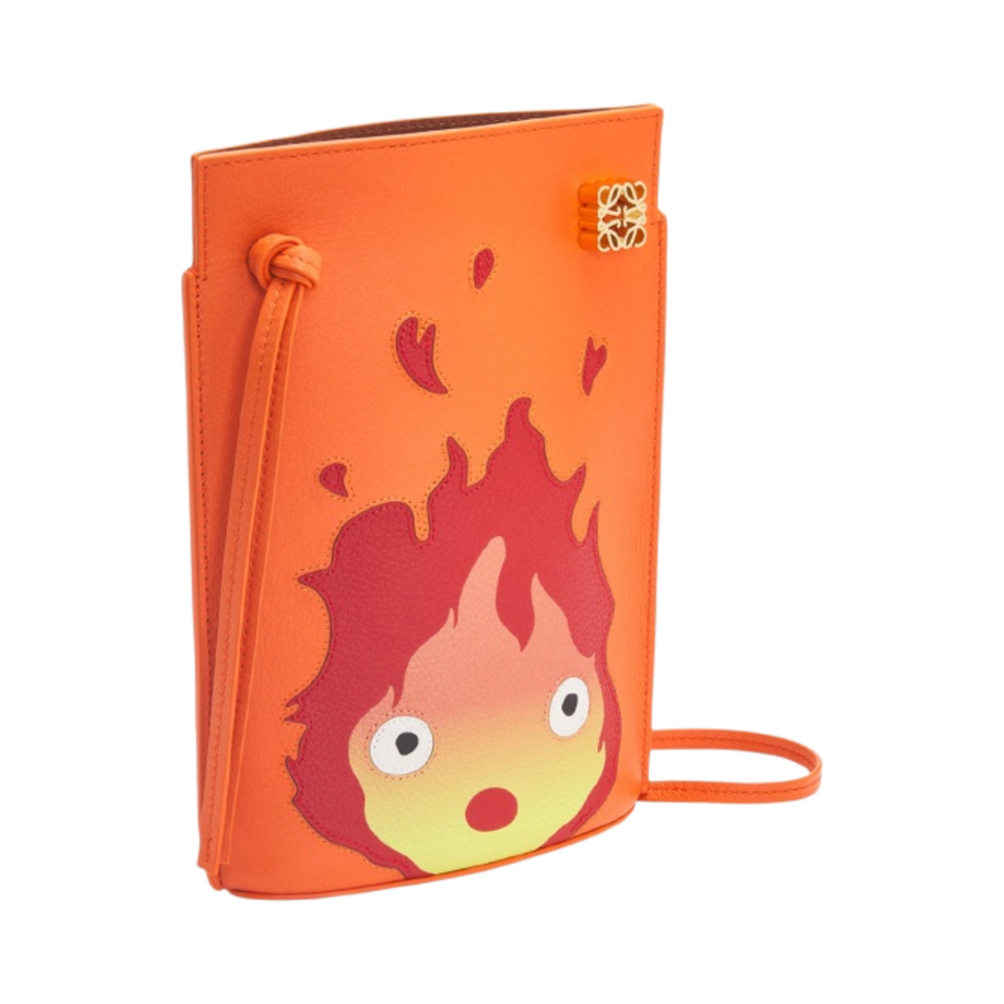 로에베 x 하울의 움직이는 성 캘시퍼 다이스 포켓 클래식 카프스킨 오렌지(Loewe x Howl's Moving Castle Calcifer Dice Pocket in Classic Calfskin Orange) - 2