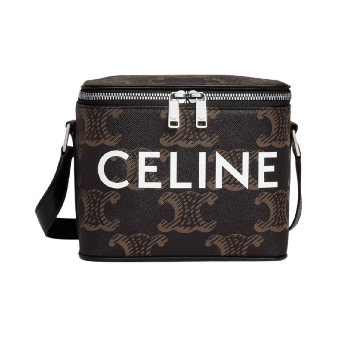 셀린느 트리옹프 캔버스 XL 셀린느 프린트 부아뜨 블랙(Celine Boite in Triomphe Canvas XL with Celine Print Black) - 1