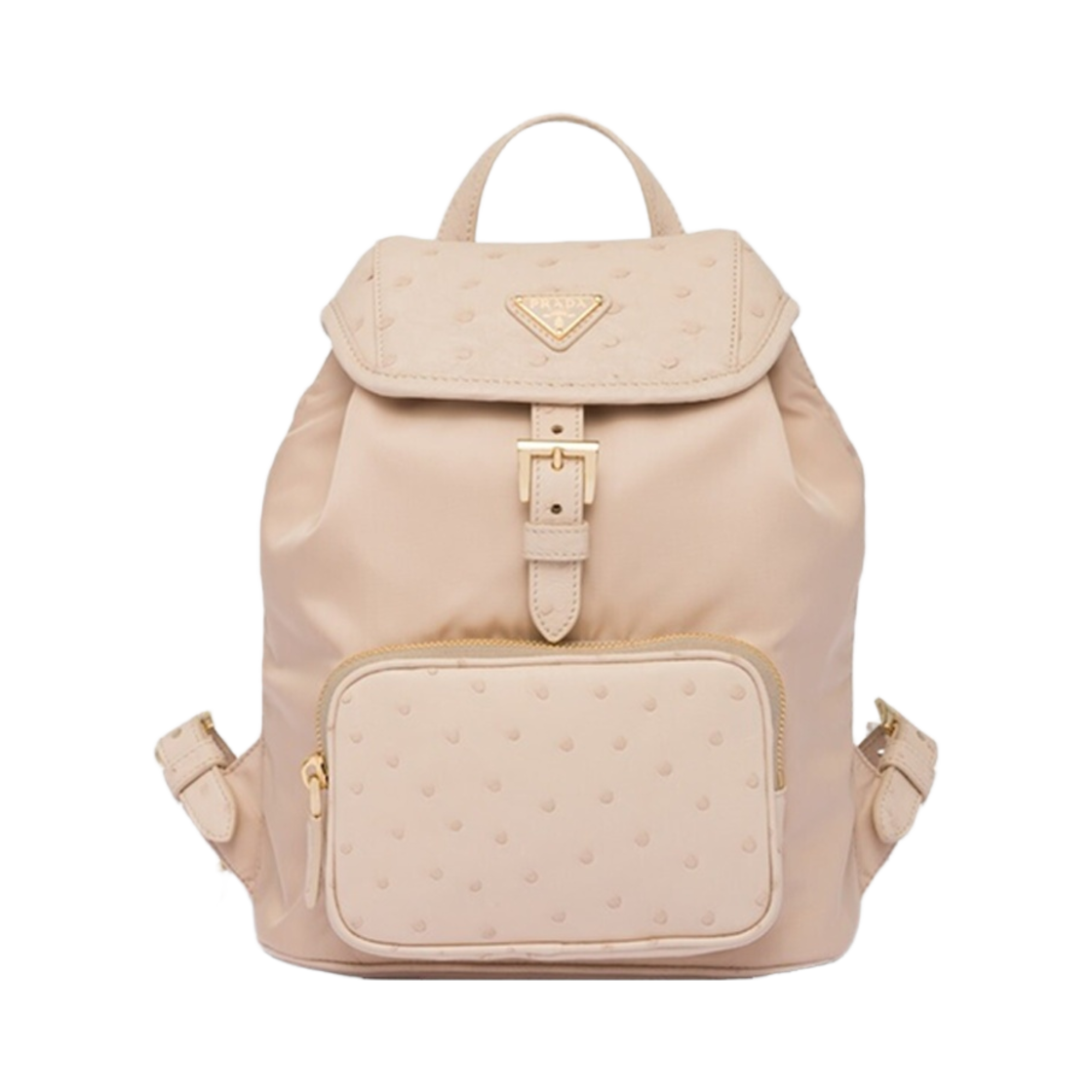 프라다 리나일론 오스트리치 레더 백팩 까메오(Prada Re-Nylon Ostrich Leather Backpack Cameo) - 1