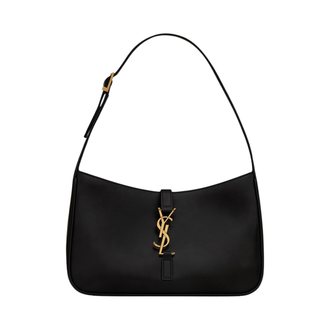 생로랑 스무스 레더 브론즈 모노그램 르 5 아 7 호보백 블랙(Saint Laurent Bronze Monogram Le 5 A 7 Hobo Bag in Smooth Leather Black)