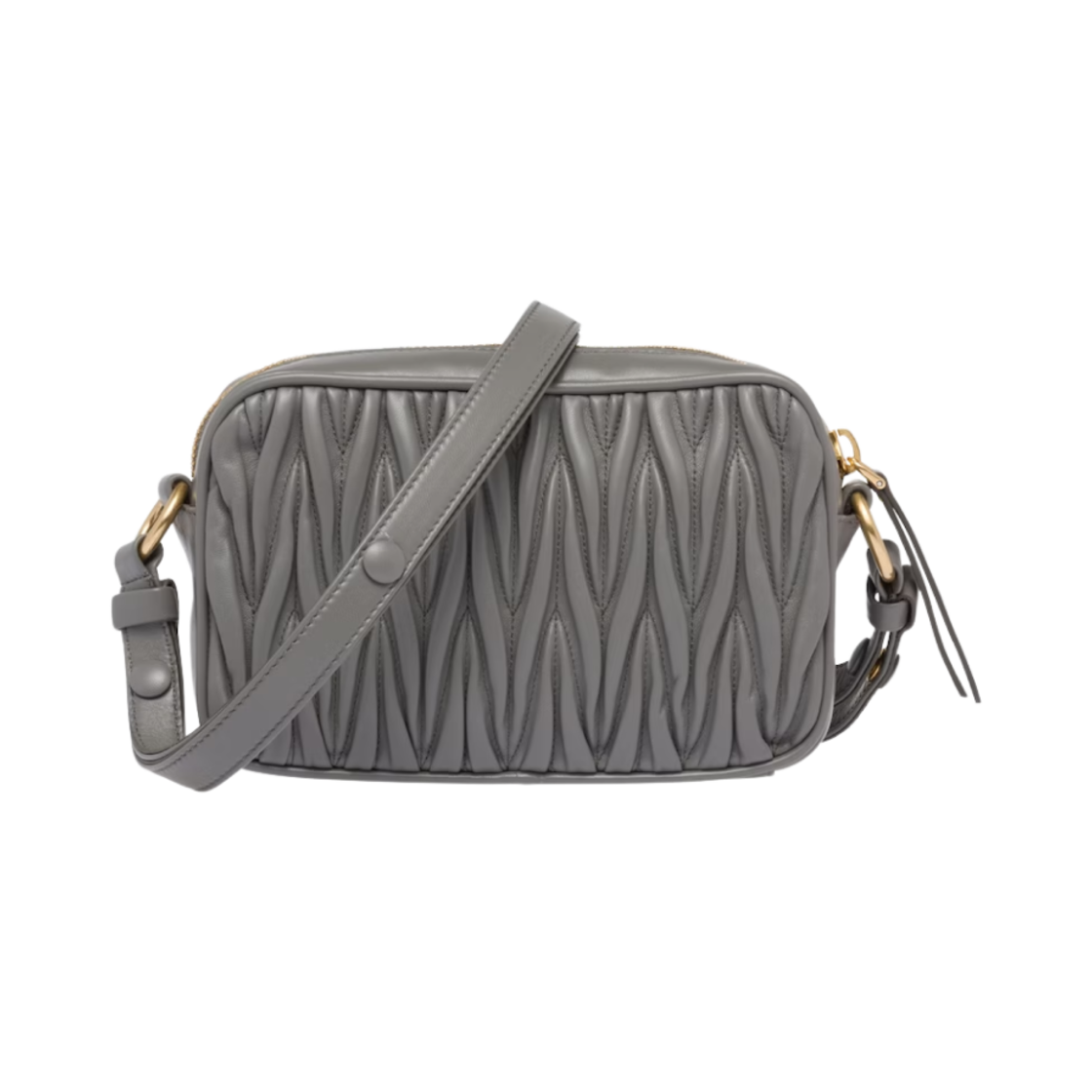 미우 미우 마틀라세 나파 레더 숄더백 마블 그레이(Miu Miu Matelasse Nappa Leather Shoulder Bag Marble Grey) - 3