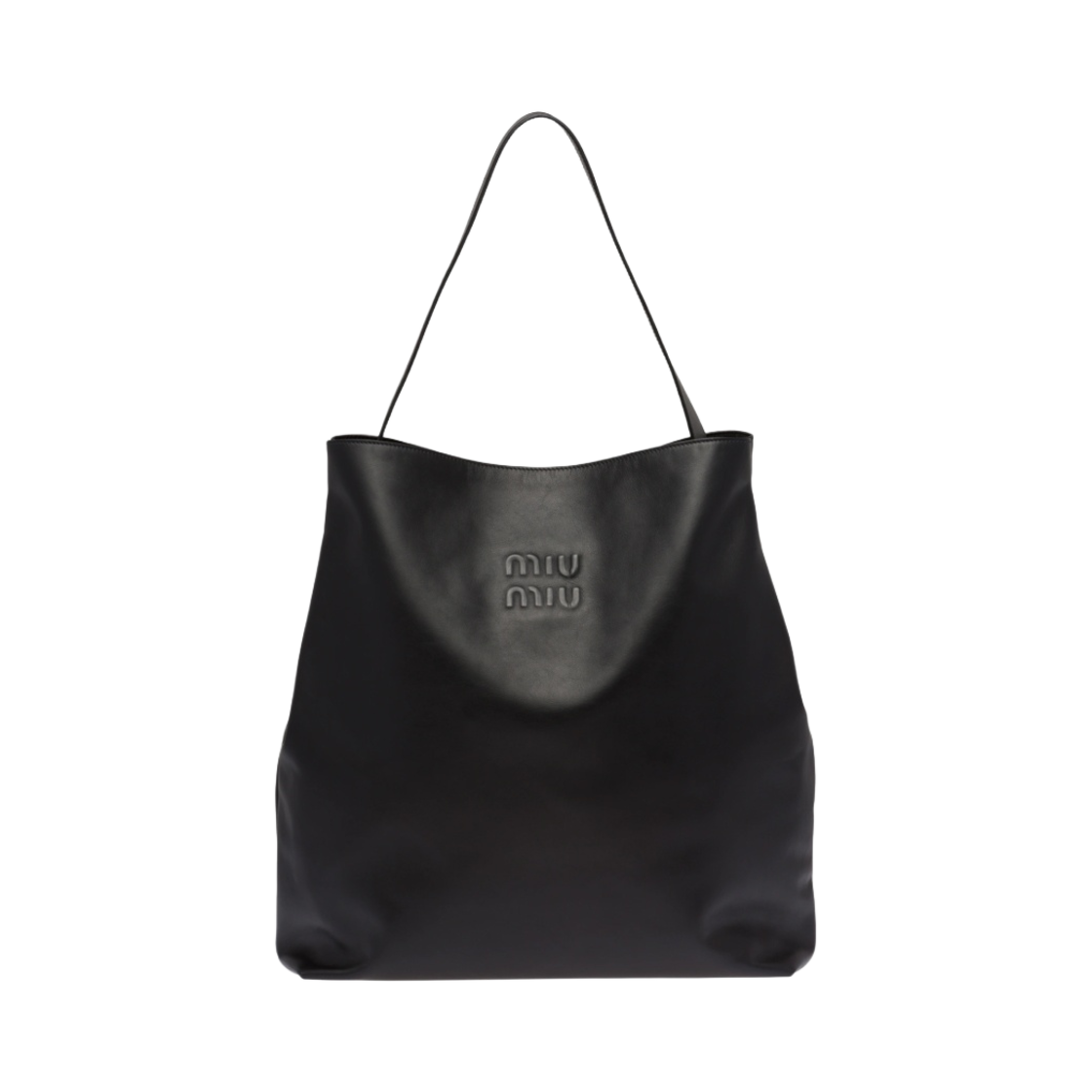 미우 미우 가죽 숄더백 블랙(Miu Miu Leather Shoulder Bag Black) - 1