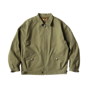 Kapital Water-Repellent Light Canvas Zip Up Kayak Paw-Paw Blouson Khaki