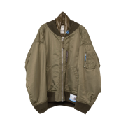 Maison Mihara Yasuhiro Stole Combined Ma-1 Jacket Khaki
