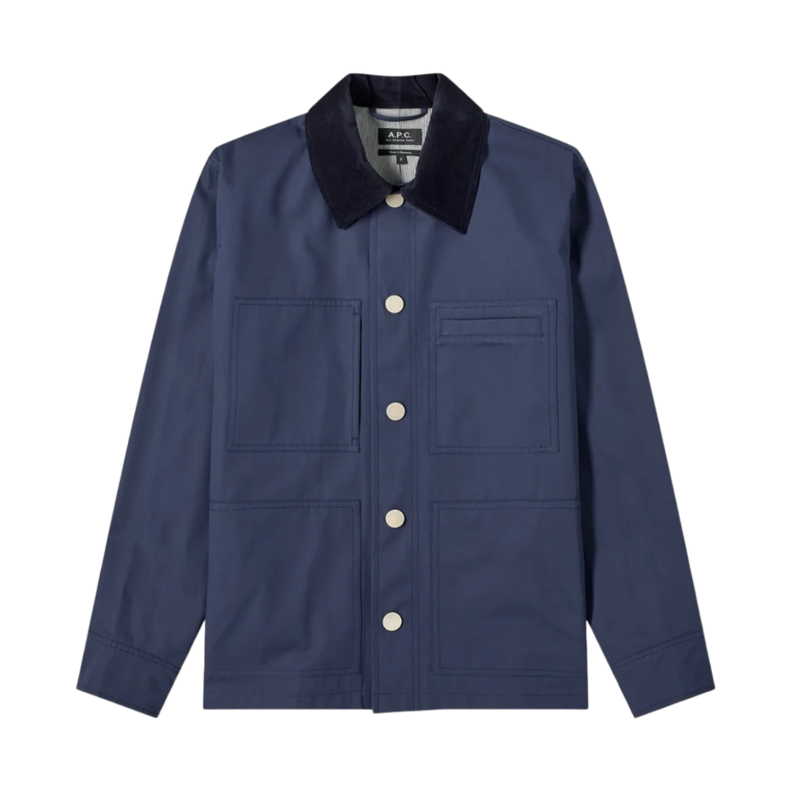 아페쎄 안드레 코듀로이 칼라 코튼 트윌 자켓 네이비(A.P.C. Andre Corduroy Collar Cotton Twill Jacket Navy) - 1