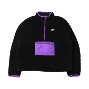 Nike Club Fleece+ Half Zip Anorak Black Action Grape - Asia