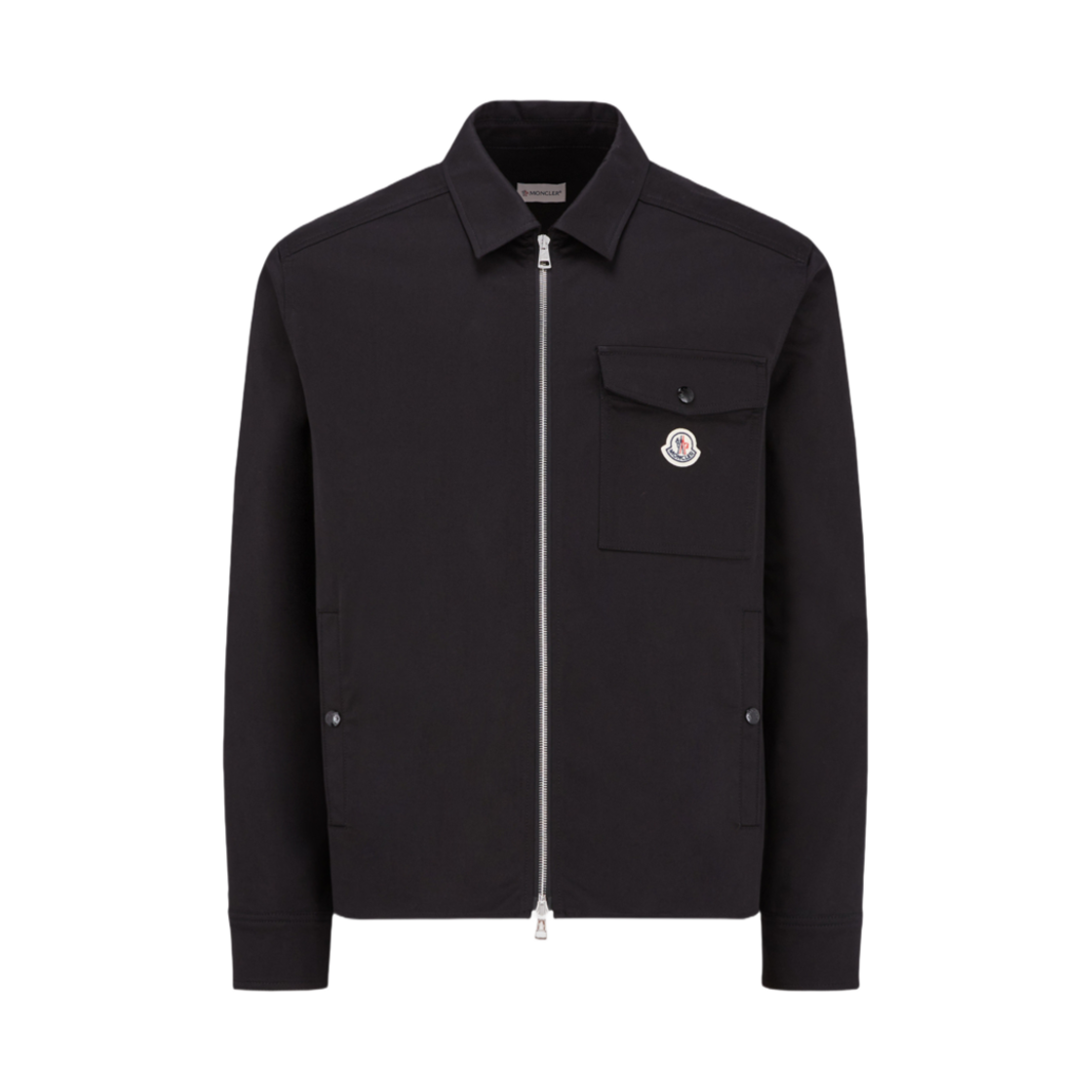 몽클레르 코튼 개버딘 집업 셔츠 자켓 블랙 - 25SS(Moncler Cotton Gabardine Zip Up Shirt Jacket Black - 25SS)
