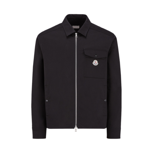 K1-091-2F00005-57448-999 Moncler Cotton Gabardine Zip Up Shirt Jacket Black - 25SS