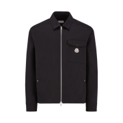 Moncler Cotton Gabardine Zip Up Shirt Jacket Black - 25SS