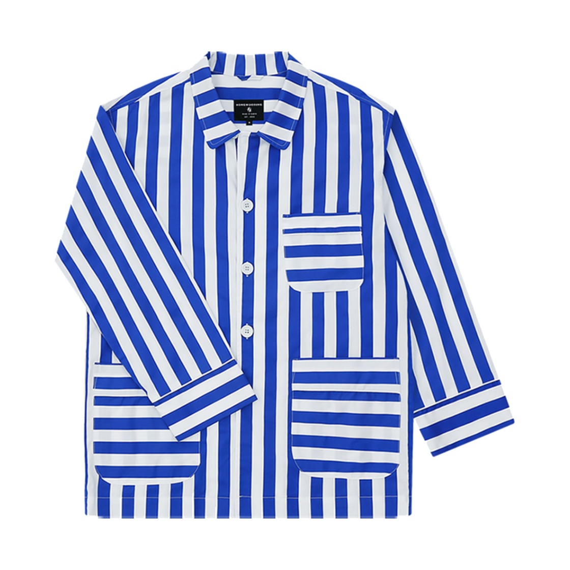 홍우성 패턴 아웃사이드 파자마 블루(Hongwoosung Patterned Outside Pajama Blue)