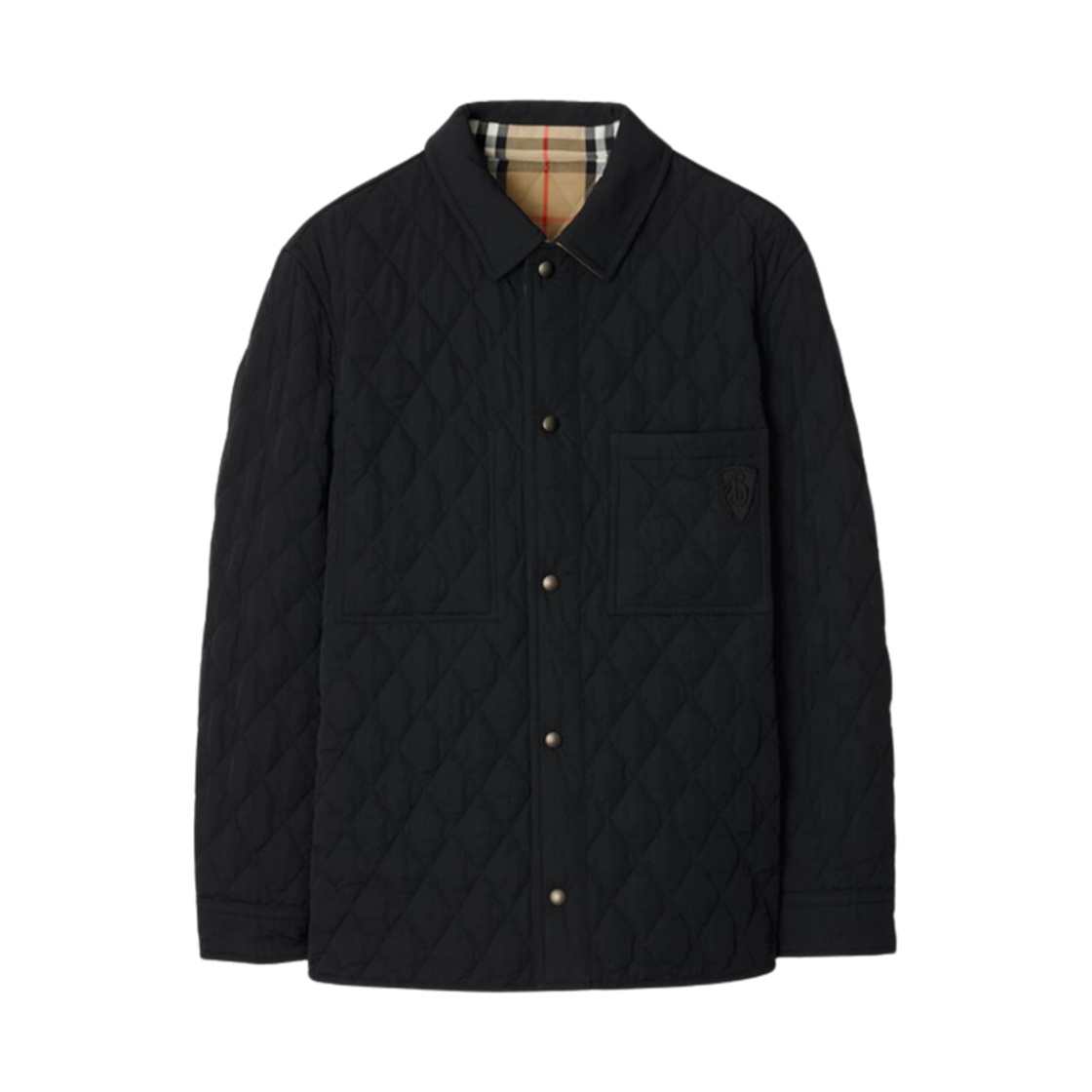 8096915 Burberry Reversible Quilted Nylon Brighton Overshirt Black