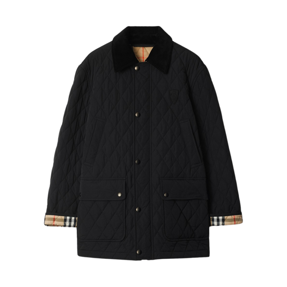 8096916 (W) Burberry Quilted Nylon Barn Jacket Black Sand