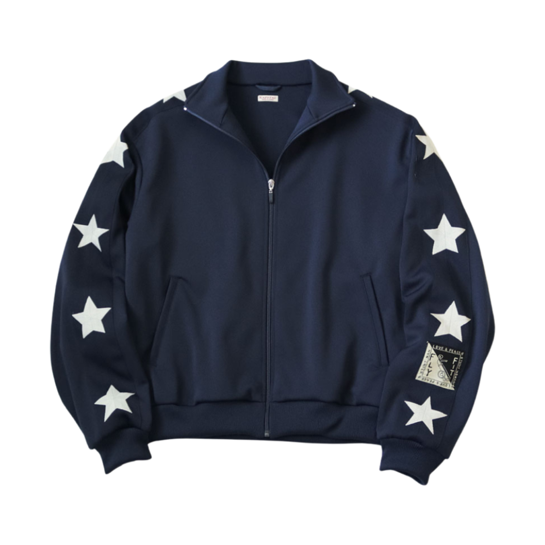 캐피탈 스무스 저지 스턴트맨 & 우먼 트랙 자켓 네이비(Kapital Smooth Jersey Stuntman & Woman Track Jacket Navy)