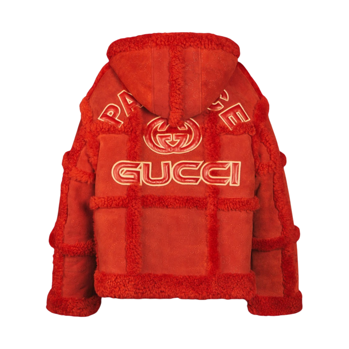 팔라스 x 구찌 올오버 GG 엠보싱 셔링 자켓 레드 - 22FW(Palace x Gucci Shearling Jacket with Allover GG Embossing Red - 22FW) - 2