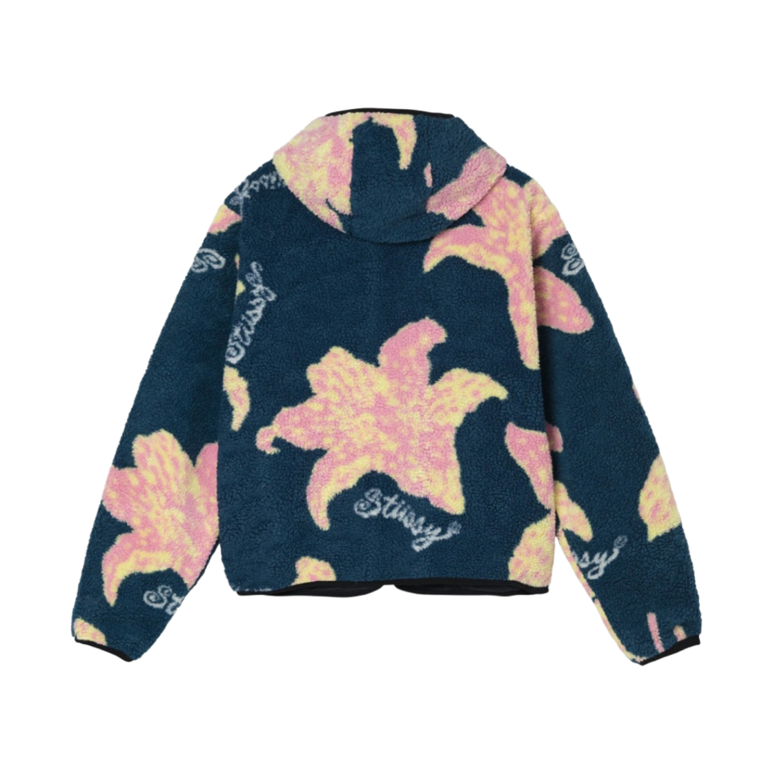 스투시 플로랄 쉐르파 후드 자켓 다크 틸(Stussy Floral Sherpa Hood Jacket Dark Teal) - 2
