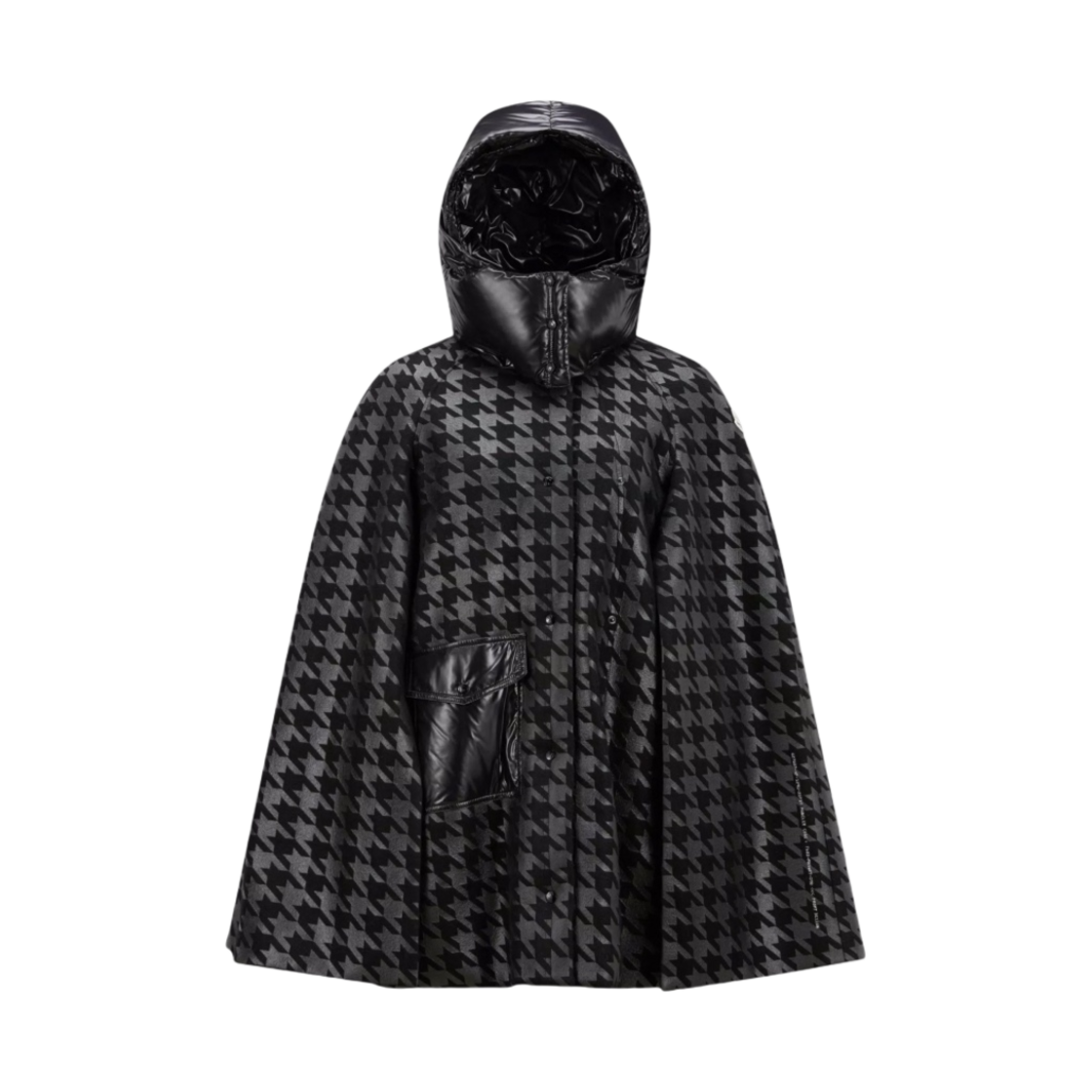 (W) 몽클레르 x 프라그먼트 코리앤더 다운 케이프 블랙 그레이 - 23FW((W) Moncler x Fragment Coriander Down Cape Black Grey - 23FW) - 1