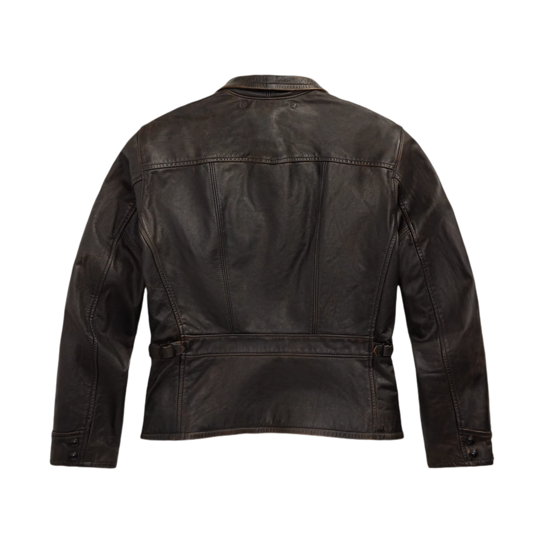 더블알엘 레더 자켓 블랙 오버 브라운(Double RL Leather Jacket Black Over Brown) - 2