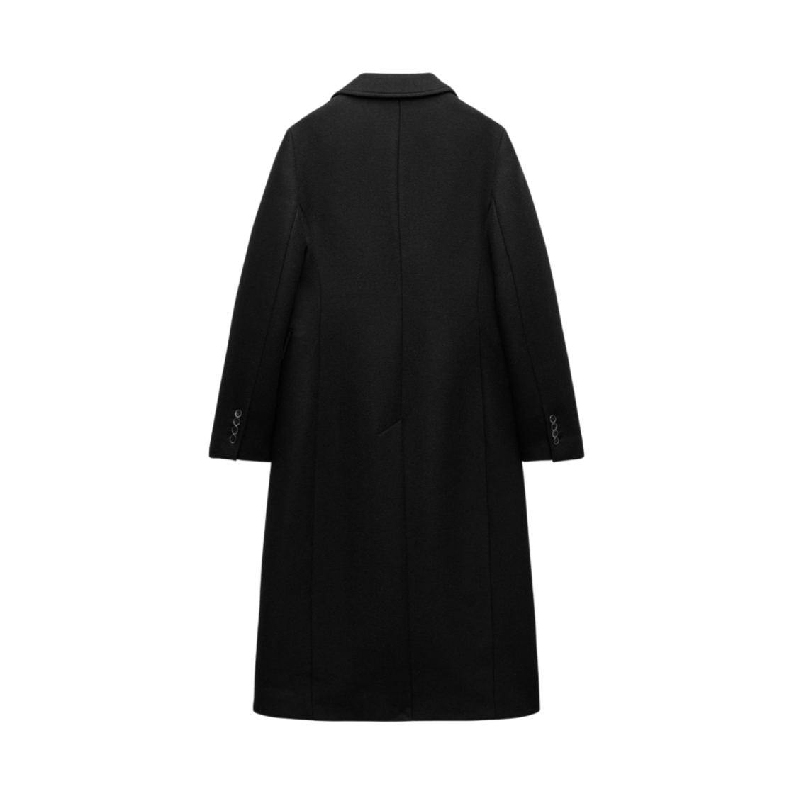 (W) 자라 ZW 컬렉션 울 블렌드 코트 블랙((W) Zara ZW Collection Wool Blend Coat Black) - 2