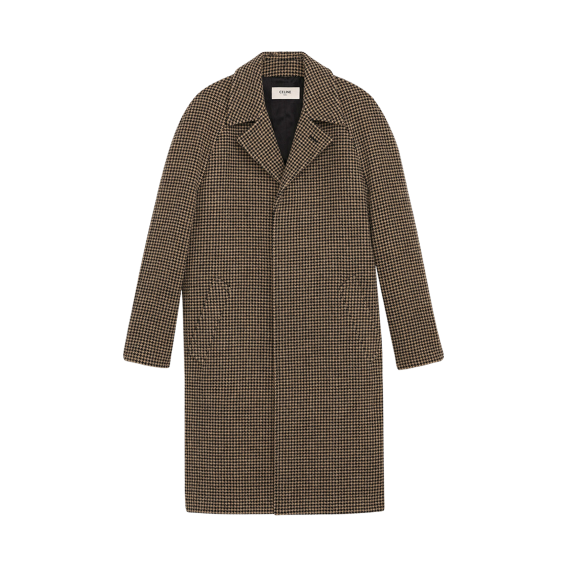 셀린느 맥 코트 울 하운드투쓰 블랙 카멜(Celine Mac Coat Wool Houndstooth Black Camel)