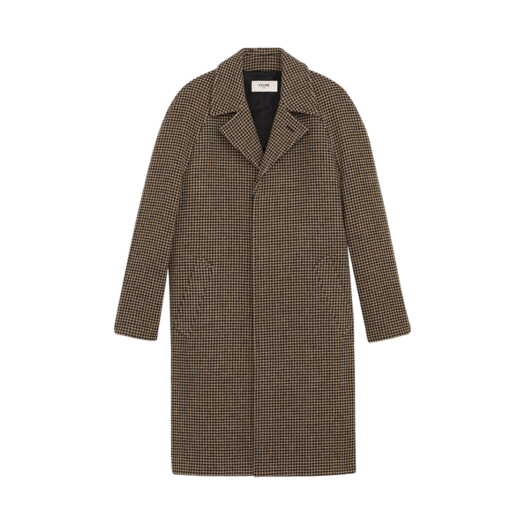 トレンチコート CELINE | MAC COAT IN HOUNDSTOOTH WOOL 2M12B752N.03CI W) 셀린느 맥 코트 울 하운드투쓰 카멜 블랙 | Celine | KREAM