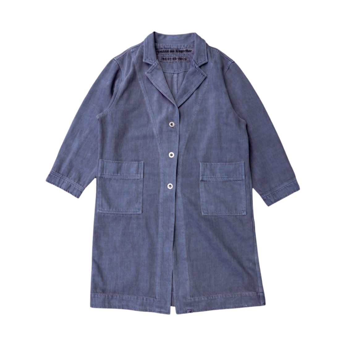 24SS-DLCDB Traktat Denim Lab Coat Garment Dyed Dusty Blue