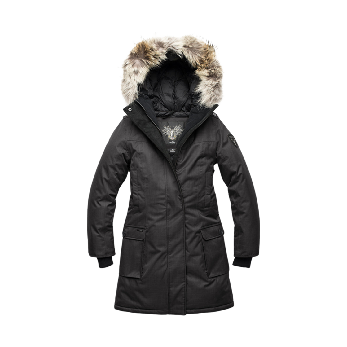 (W) 노비스 애비 타이트 렝스 파카 CH 블랙((W) Nobis Abby Tight Length Parka CH Black)