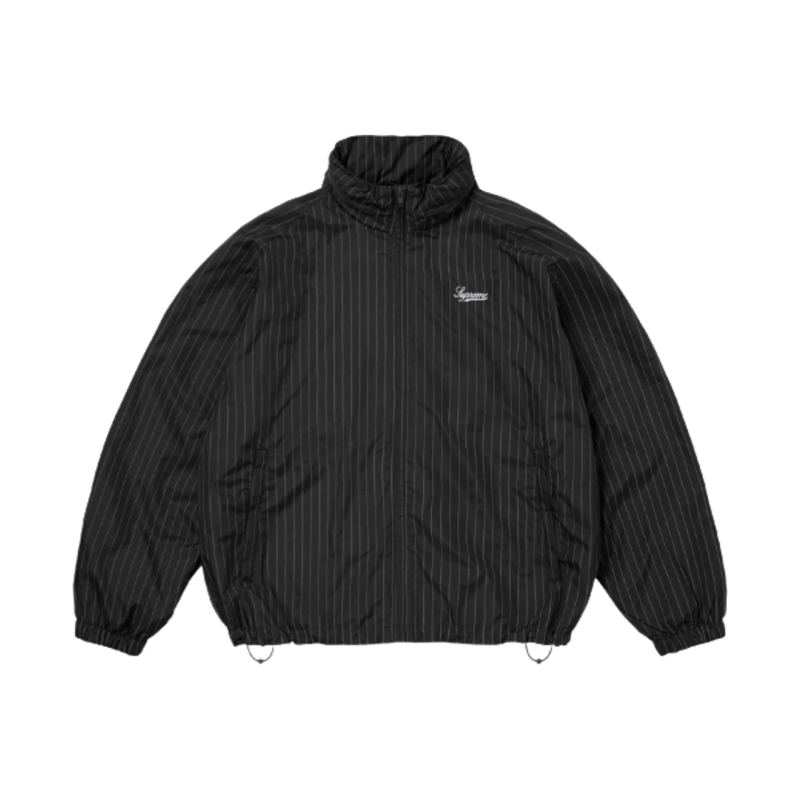슈프림 리플렉티브 핀스트라이프 트랙 자켓 블랙 - 24FW(Supreme Reflective Pinstripe Track Jacket Black - 24FW)