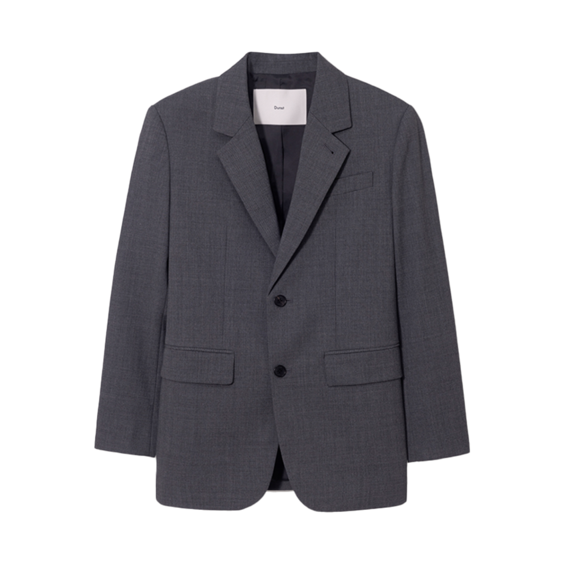 UDJA5A102G2 Dunst Unisex 2 Button Wool Blazer Melange Grey
