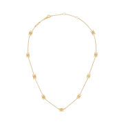 (W) Celine Triomphe Mini Necklace in Brass with Gold Finish Gold