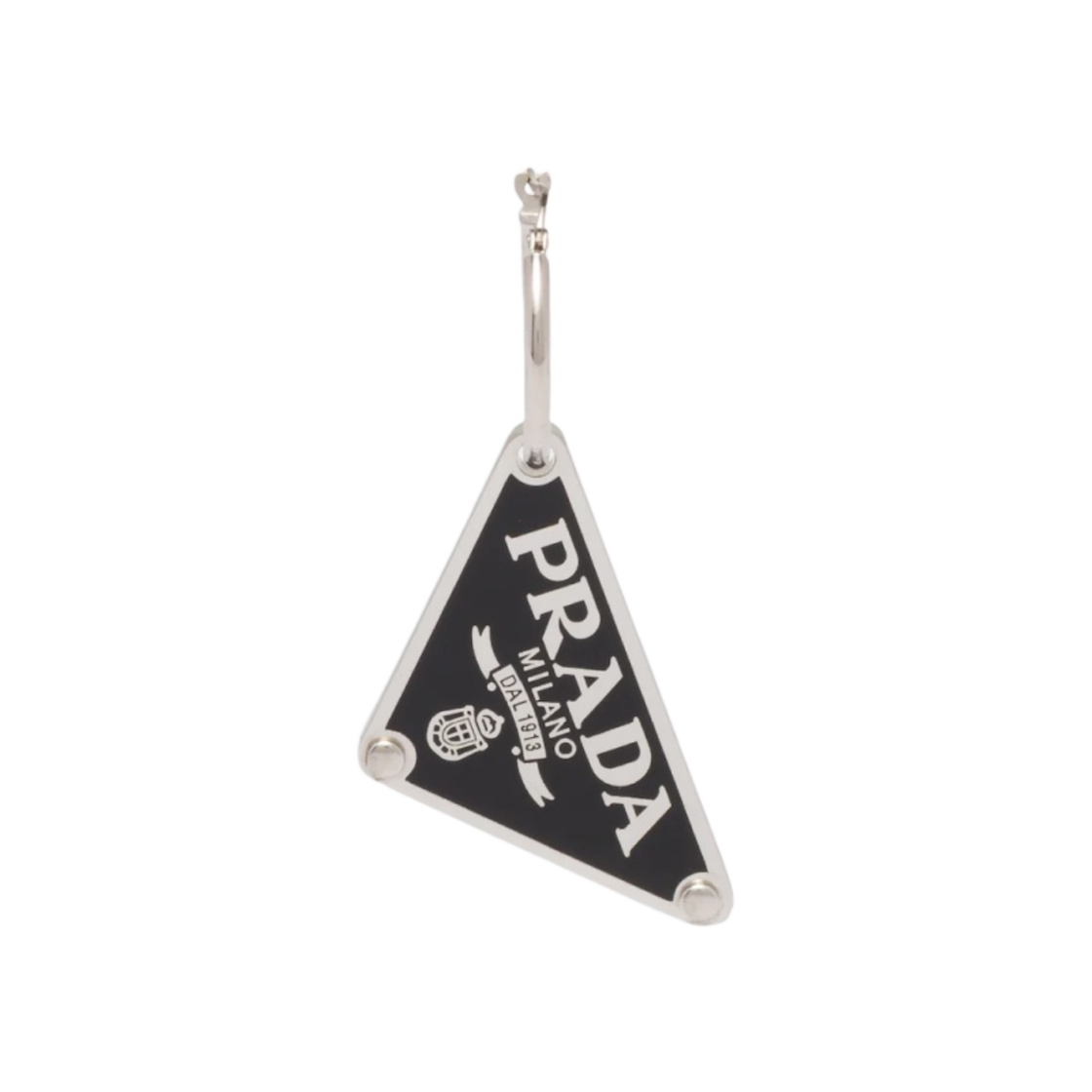 (W) 프라다 스말토 쥬얼 펜던트 라이트 이어링 블랙